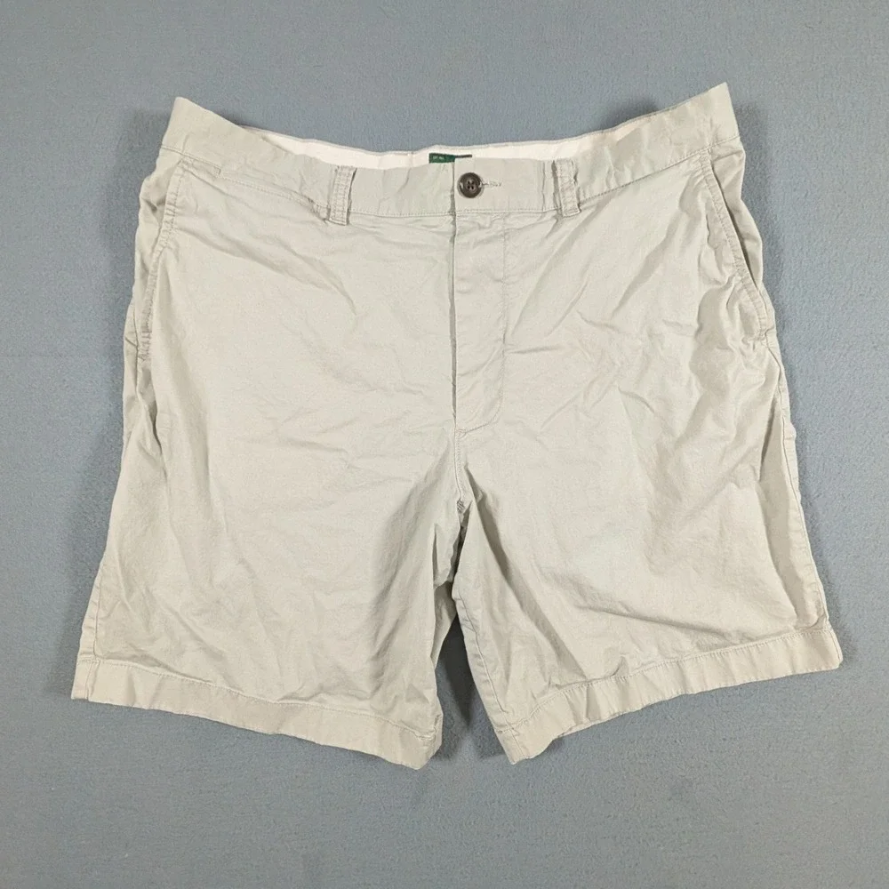 J. Crew Chino Shorts Mens 36 Beige Khaki‎ 9 Inch Inseam Stretch Cotton